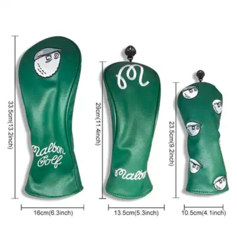 Malbon Golf Club Headcovers Fisherman Hat Green Wood Driver Hybrid Putter